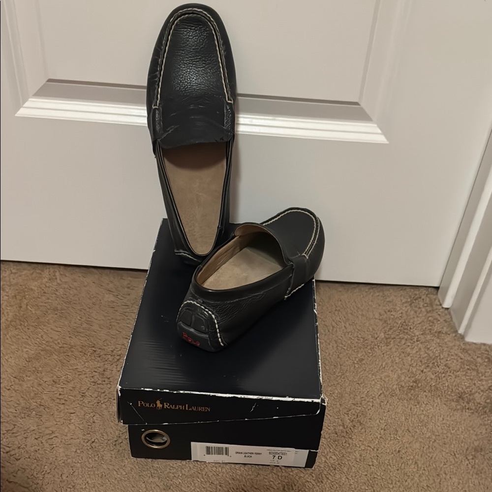 Polo by Ralph Lauren Black Slip-On Loafers